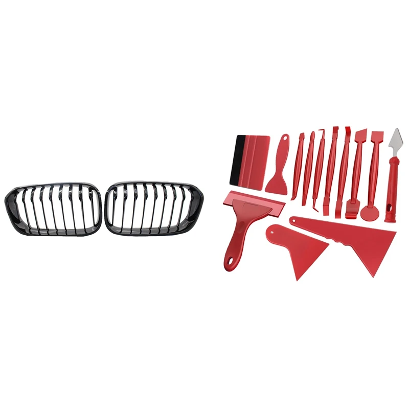 2 Set Car Accessories: 1 Set Front Hood Grille Single Slat Kidney Grille & 1 Set Car Film Tools Squeegee Scraper Kit
2 Set Car Accessories: 1 Set Front Hood Grille Single Slat Kidney Grille & 1 Set Car Film Tools Squeegee Scraper Kit