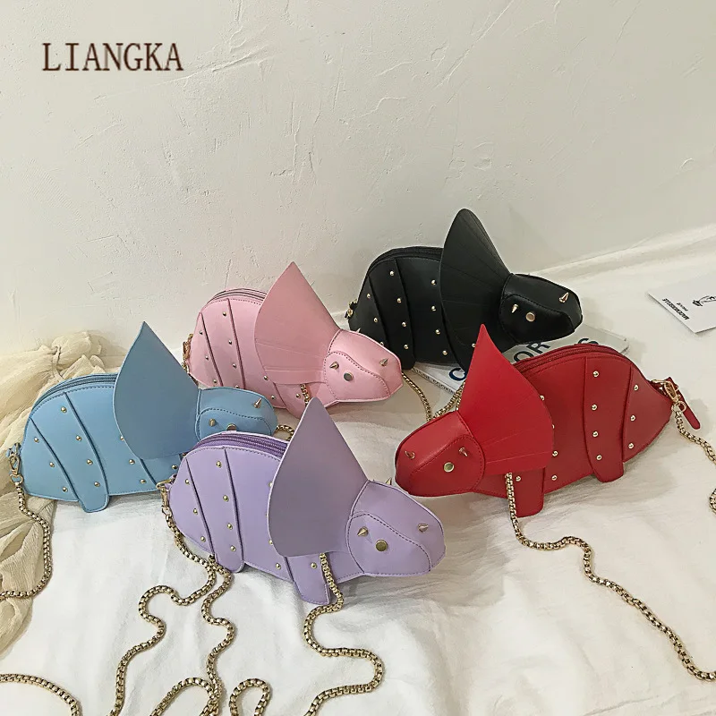 Fashion Creative Triceratops Bag Rivets Pu Leather Girls Chain Purse Shoulder Bag Tote Ladies Crossbody Mini Messenger Bag Flap
Fashion Creative Triceratops Bag Rivets Pu Leather Girls Chain Purse Shoulder Bag Tote Ladies Crossbody Mini Messenger Bag Flap