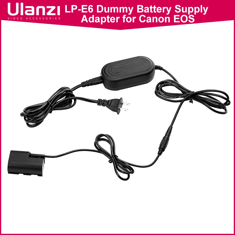 Ulanzi LP-E6 Dummy Battery AC/DC Power Supply Adapter for Canon EOS 5D2 5D3 5D4 6D 6D2 60D 7D 7D2 70D 80D 90D 5DSR R5 R6 Camera
Ulanzi LP-E6 Dummy Battery AC/DC Power Supply Adapter for Canon EOS 5D2 5D3 5D4 6D 6D2 60D 7D 7D2 70D 80D 90D 5DSR R5 R6 Camera