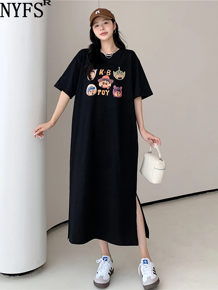 2023 Summer New Korea Print Woman Dress Vestidos Robe Elbise Loose Plus Size Pocket Short Sleeve Hem Slit Long Dresses
2023 Summer New Korea Print Woman Dress Vestidos Robe Elbise Loose Plus Size Pocket Short Sleeve Hem Slit Long Dresses