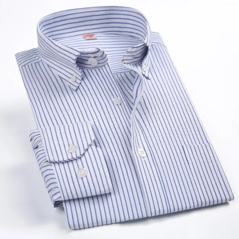 Men's Striped Oxford Men Business Casual Slim Fit Long Sleeved Shirt Classic Striped Formal Male Social Dress Button Shirts
Men's Striped Oxford Men Business Casual Slim Fit Long Sleeved Shirt Classic Striped Formal Male Social Dress Button Shirts