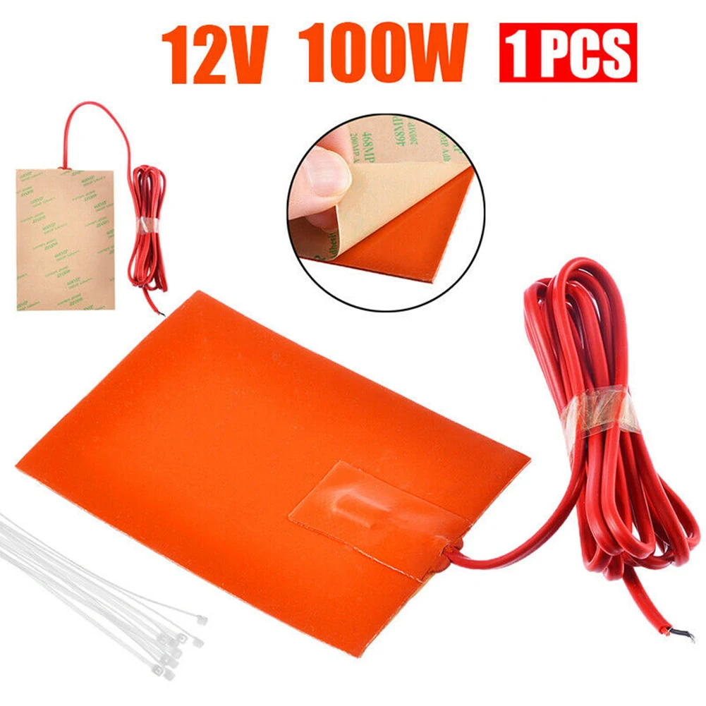 12V 100W Quick Heat Silicone Heater Pad Heating Pads Car Fuel Engine Oil Tank Tool Heating Mat Warming Accessories
12V 100W Quick Heat Silicone Heater Pad Heating Pads Car Fuel Engine Oil Tank Tool Heating Mat Warming Accessories