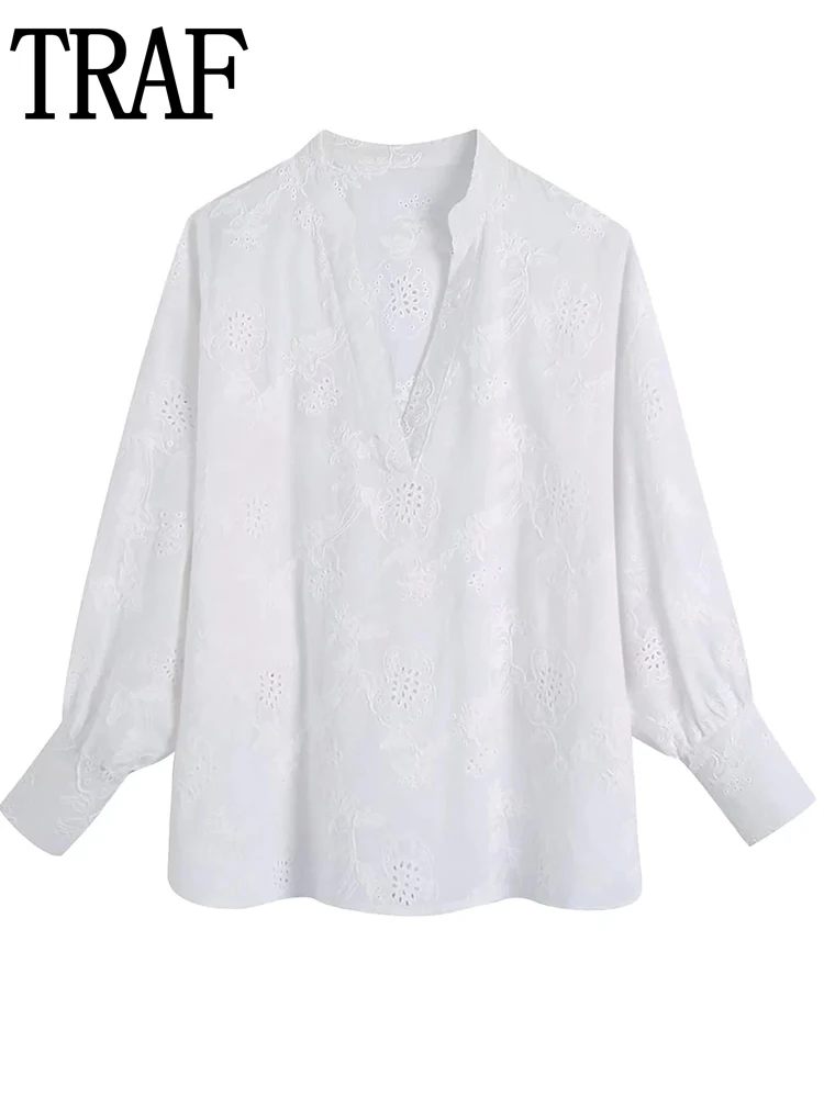 TRAF Embroidery White Blouse Women Asymmetric Cut Out Top Female Long Sleeve Fashion Woman Blouses 2022 Baggy Summer Blouses
TRAF Embroidery White Blouse Women Asymmetric Cut Out Top Female Long Sleeve Fashion Woman Blouses 2022 Baggy Summer Blouses