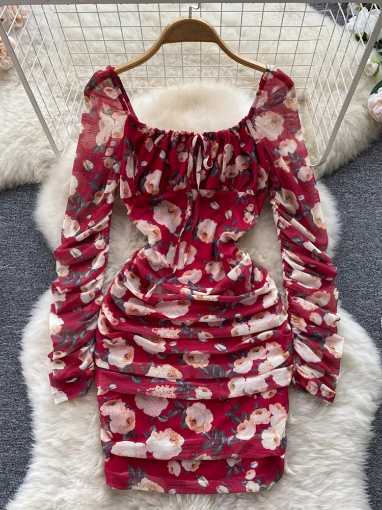 YuooMuoo Sexy Package Hips Bodycon Dress 2022 New Spring Autumn Long Sleeve Floral Print Mini Dress Club Party Vestidos
YuooMuoo Sexy Package Hips Bodycon Dress 2022 New Spring Autumn Long Sleeve Floral Print Mini Dress Club Party Vestidos