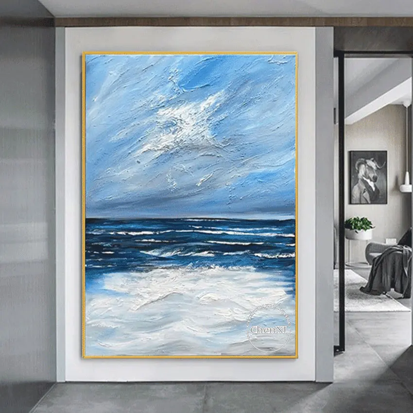Textured Acrylic Art Blue Abstract Wall Decoration Canvas Oil Painting Wall Decor Picture Panel Set Hot Selling Home Goods
Textured Acrylic Art Blue Abstract Wall Decoration Canvas Oil Painting Wall Decor Picture Panel Set Hot Selling Home Goods