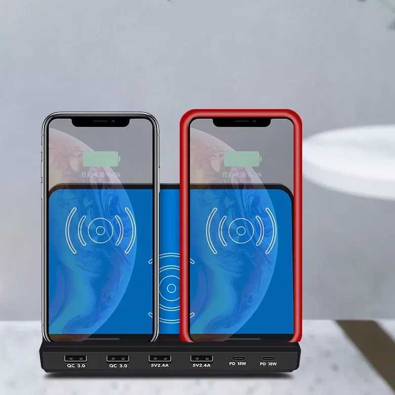 120W Multi Quick USB Mobile Phone Charger Dual PD Stand Fast Wireless Charger Pad 10W Desk Qi Wireless Charging Dock Station
120W Multi Quick USB Mobile Phone Charger Dual PD Stand Fast Wireless Charger Pad 10W Desk Qi Wireless Charging Dock Station