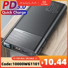 KUULAA Power Bank 10000mAh QC PD 3.0 PoverBank Fast Charging PowerBank 10000 mAh USB External Battery Charger For iPhone 15 14