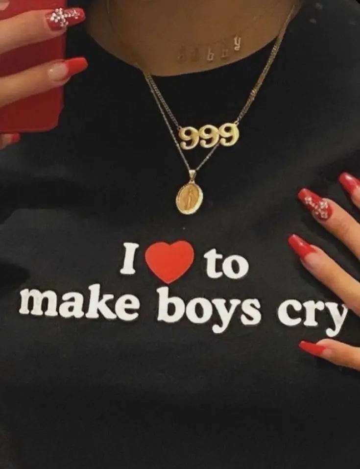 Цветная футболка с надписью «I Love To Make Boy Cry», Забавный женский топ, хипстерская модная женская футболка унисекс с графическим принтом Tumblr, По...
Цветная футболка с надписью «I Love To Make Boy Cry», Забавный женский топ, хипстерская модная женская футболка унисекс с графическим принтом Tumblr, По...