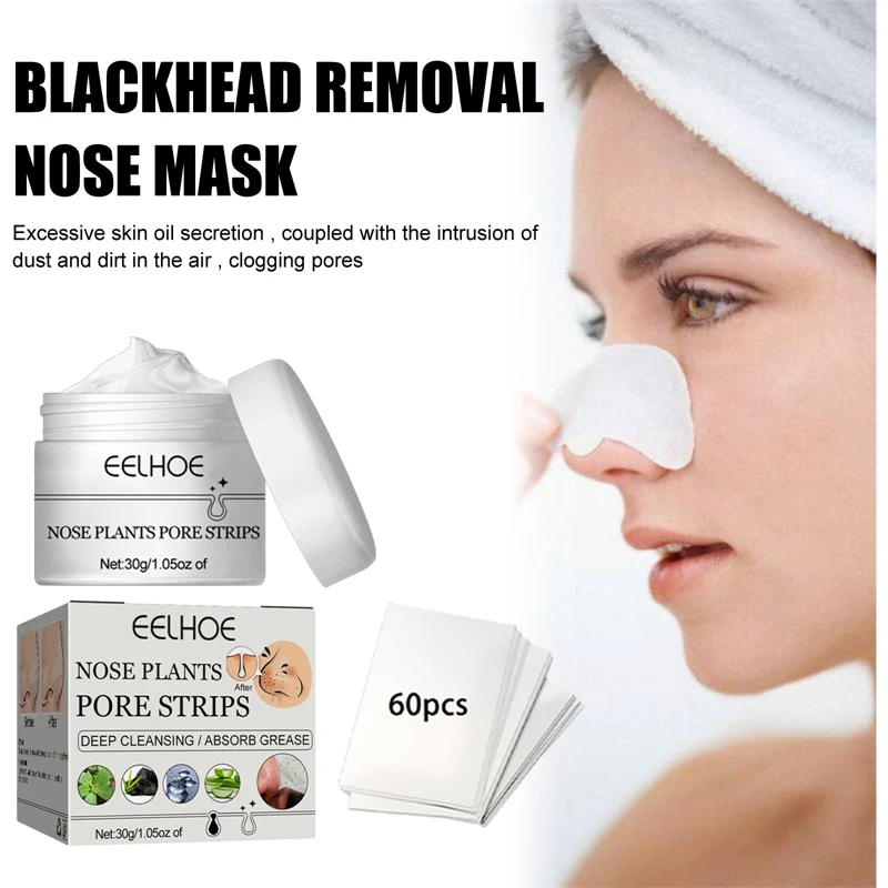 

Nose Blackhead Remover Peel Off Black Dots Mask Pore Strip Black Mask Peeling Stickers Acne Treatment Deep Cleansing Skin Care