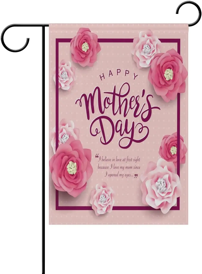 Mother's Day Garden Flag Yard Decoration, Happy Mom's Day Greeting with Beautiful Blossom Flower Double-Sided Decor Home
Mother's Day Garden Flag Yard Decoration, Happy Mom's Day Greeting with Beautiful Blossom Flower Double-Sided Decor Home