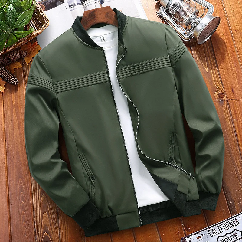 Autumn Men's Jacket Stand Collar Thin Coats Men Casual Baseball Uniform Zipper Outerwear Spring Male Solid Streetwear Jackets
Autumn Men's Jacket Stand Collar Thin Coats Men Casual Baseball Uniform Zipper Outerwear Spring Male Solid Streetwear Jackets