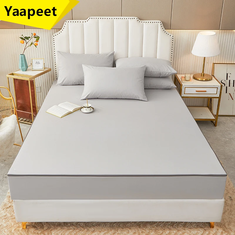 Six Sided All Inclusive Waterproof Mattress Cover With Zipper Urine-proof Bed Cover Solid Color Mattress Protector Pad Bedspread
Six Sided All Inclusive Waterproof Mattress Cover With Zipper Urine-proof Bed Cover Solid Color Mattress Protector Pad Bedspread