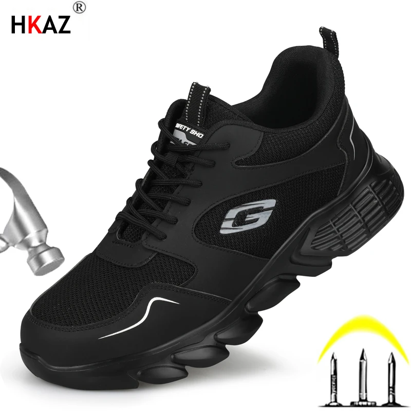 HKAZ High Quality Breathable Men Safety Shoes Work Sneakers Male Wear Resistant Cushion Shoes Work Boots Indestructible B0217
HKAZ High Quality Breathable Men Safety Shoes Work Sneakers Male Wear Resistant Cushion Shoes Work Boots Indestructible B0217
