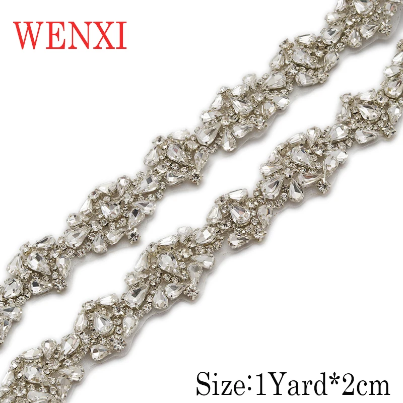WENXI 10YARDS Wholesale Accessory Bridal Sash Beaded Sewing Crystal Rhinestone Applique Trim Iron On For Wedding Dress WX916
WENXI 10YARDS Wholesale Accessory Bridal Sash Beaded Sewing Crystal Rhinestone Applique Trim Iron On For Wedding Dress WX916