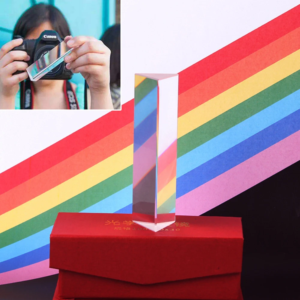30*30*60 Triangular Prism Rainbow Prisma Crystal Glass Photographic Prisme Color Prisms Physics Children's Light Experiment
30*30*60 Triangular Prism Rainbow Prisma Crystal Glass Photographic Prisme Color Prisms Physics Children's Light Experiment