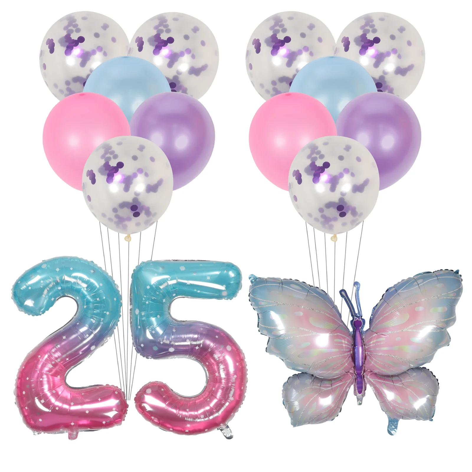 2 Sets Birthday Balloons Women Happy Number Decor 25th Ornaments Party Decorations Girl
2 Sets Birthday Balloons Women Happy Number Decor 25th Ornaments Party Decorations Girl