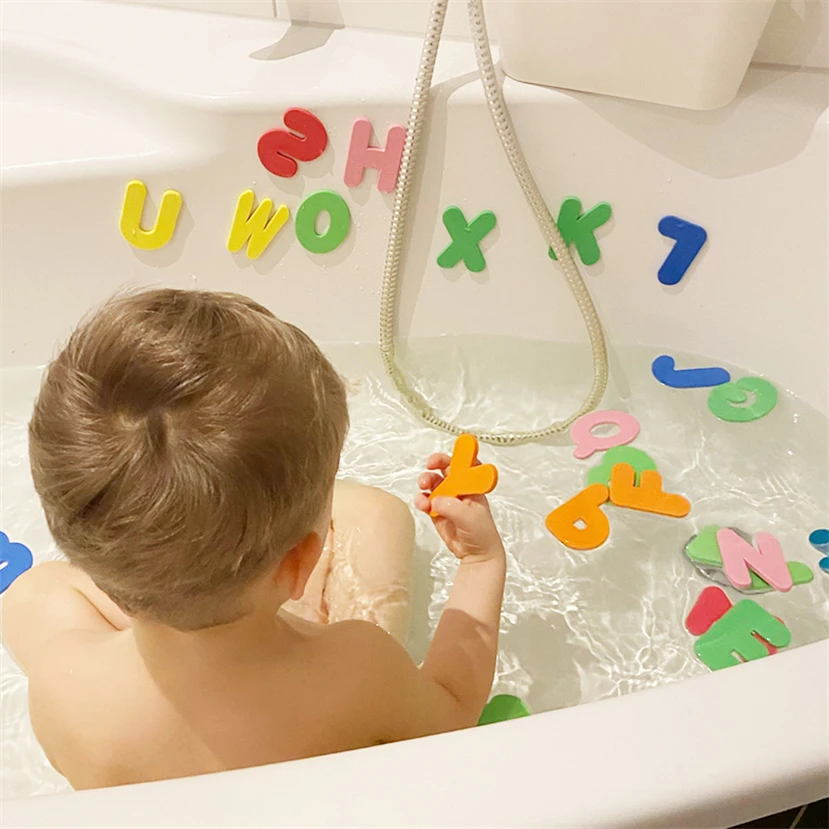 

Children'S Bath Toys Baby Water Bathtub Toy Animals Alphanumeric Letter Puzzle Water Games For Bath Bath Toys For Toddlers A44W