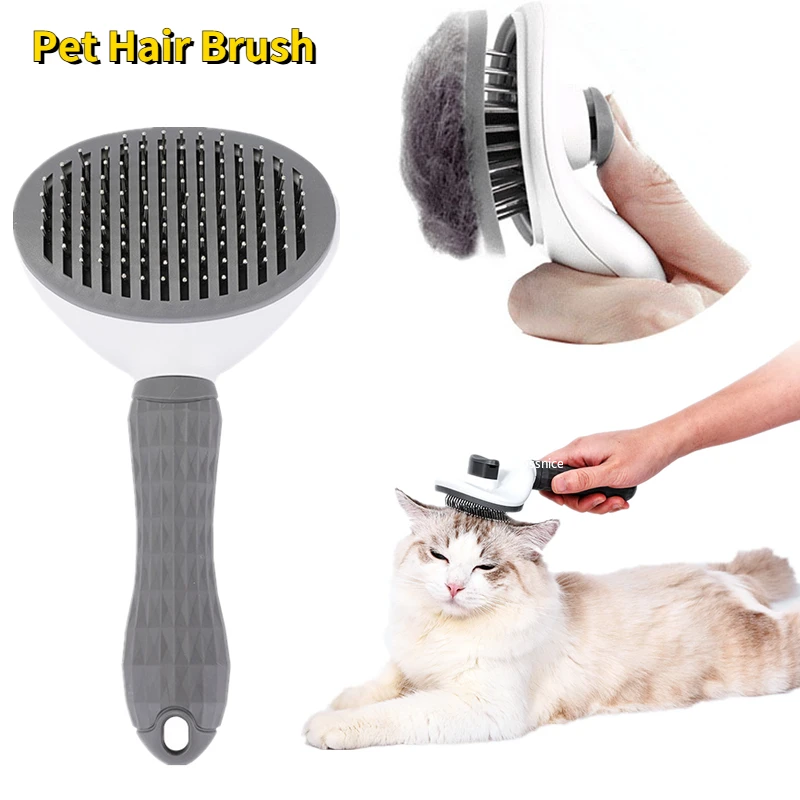 Щетка для шерсти домашних питомцев, расческа из нержавеющей стали для ухода за кошками и собак
Щетка для шерсти домашних питомцев, расческа из нержавеющей стали для ухода за кошками и собак