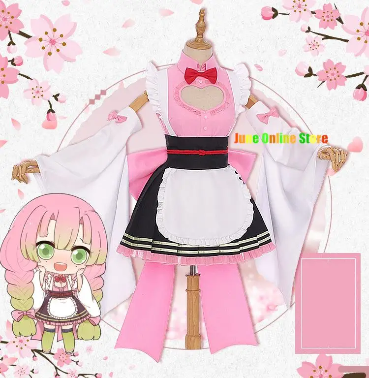 Demon Slayer Kochou Shinobu Kamado Nezuko Kanroji Mitsuri Kibutsuji Muzan Kimono Maid Dress Uniforms Cosplay Costume
Demon Slayer Kochou Shinobu Kamado Nezuko Kanroji Mitsuri Kibutsuji Muzan Kimono Maid Dress Uniforms Cosplay Costume