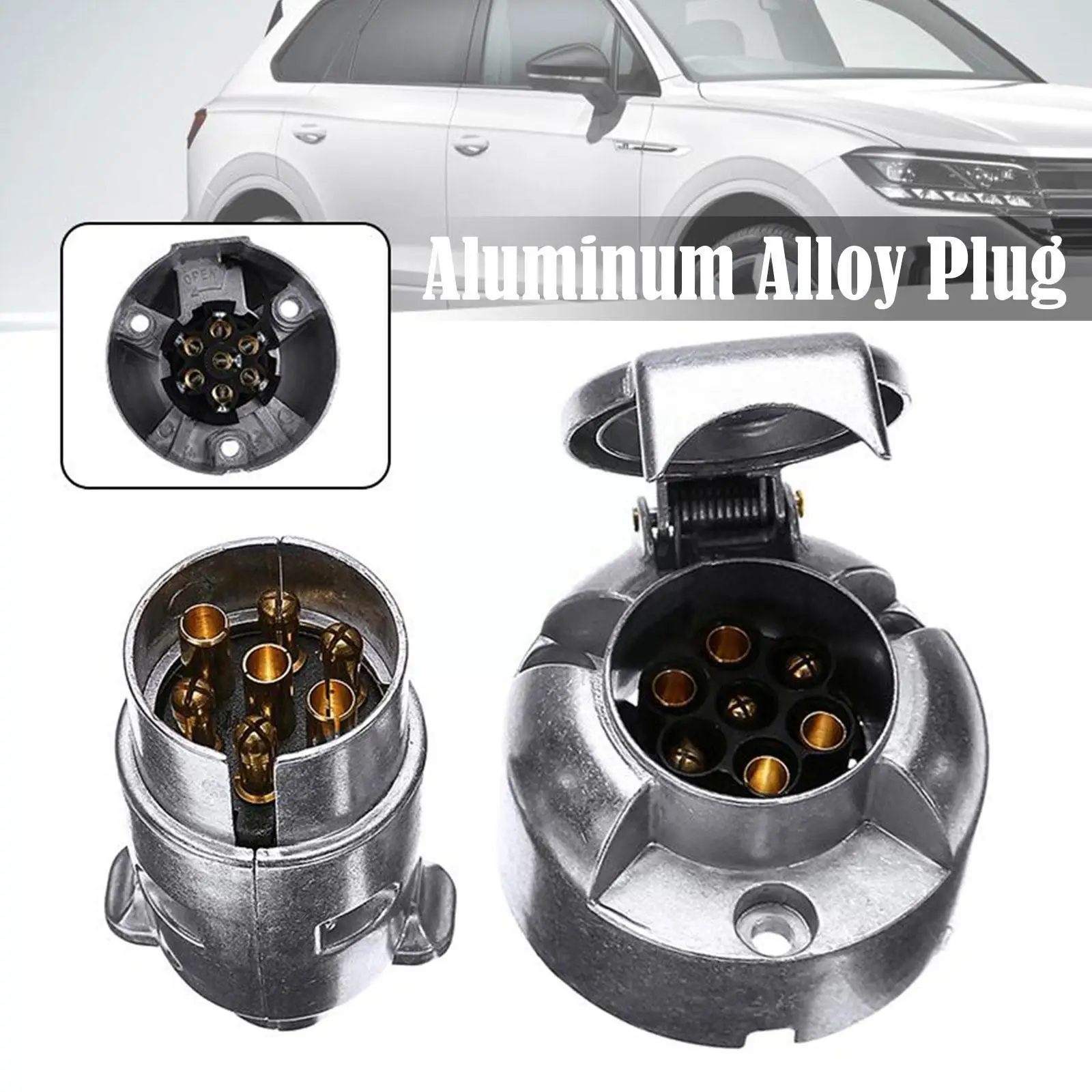Durable 7 Pin Aluminium Alloy Plug Trailer Truck Towing Electrics 12v Connector Eu Plug Professional Replacement For Truck H3x3
Durable 7 Pin Aluminium Alloy Plug Trailer Truck Towing Electrics 12v Connector Eu Plug Professional Replacement For Truck H3x3