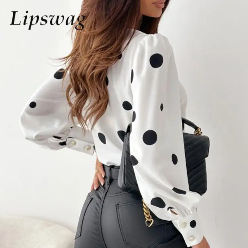 Commuting Causal O-Neck Lady Tops Pullovers Spring Autumn Fashion Polka Dot Women Shirt Blusas Elegant Long Sleeve Office Blouse
Commuting Causal O-Neck Lady Tops Pullovers Spring Autumn Fashion Polka Dot Women Shirt Blusas Elegant Long Sleeve Office Blouse