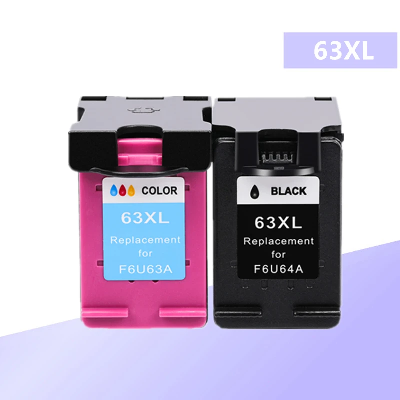 Re-Manufactured 63XL Replacement for HP 63 XL Ink Cartridge for HP63 Deskjet 1110 1111 1112 2130 2131 2132 Printer
Re-Manufactured 63XL Replacement for HP 63 XL Ink Cartridge for HP63 Deskjet 1110 1111 1112 2130 2131 2132 Printer