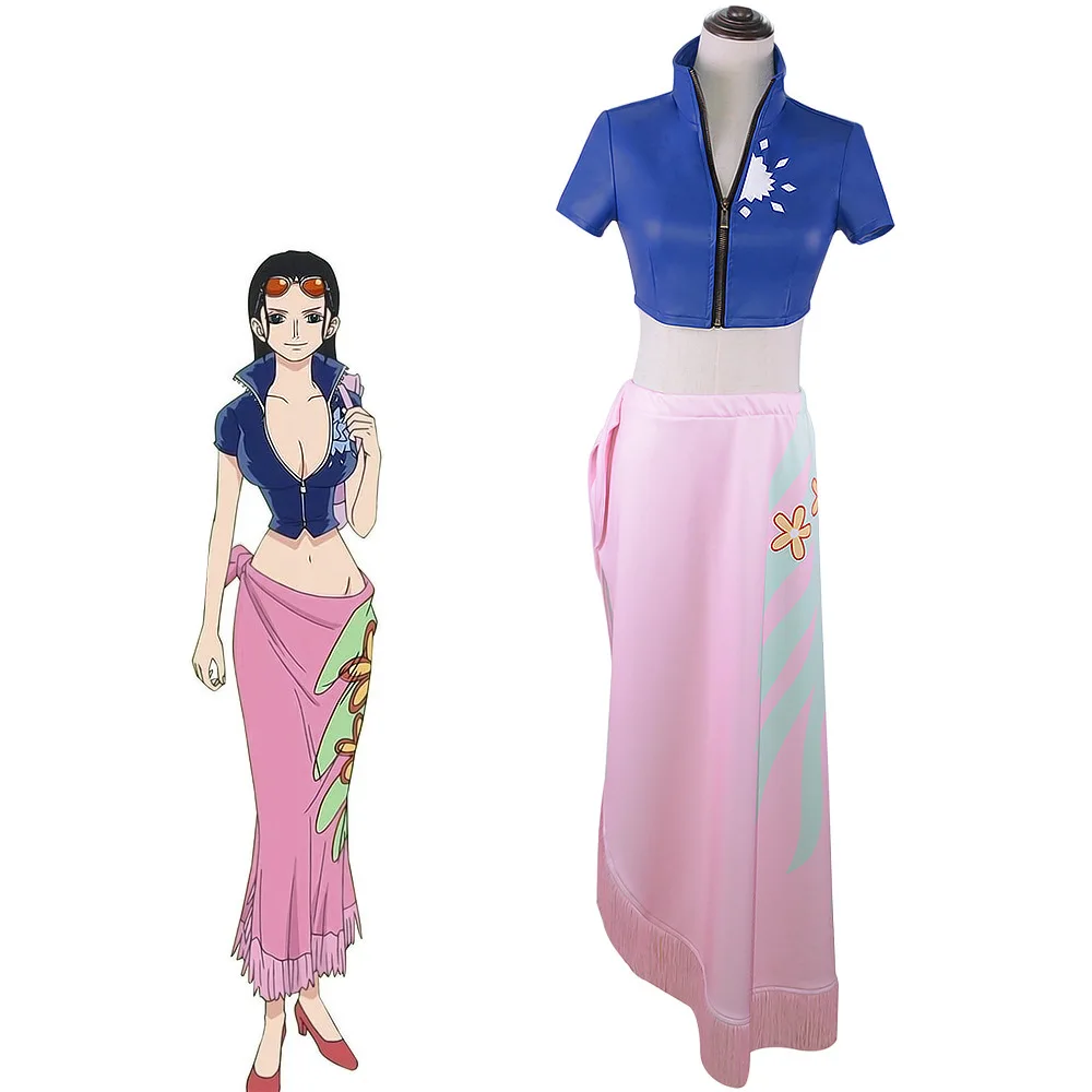 ONE Anime PIECE Nico Robin Cosplay Costume Top and Floral Pattern Wrap Skirt Women Cosplay Costume Outfit Decorated Halloween
ONE Anime PIECE Nico Robin Cosplay Costume Top and Floral Pattern Wrap Skirt Women Cosplay Costume Outfit Decorated Halloween