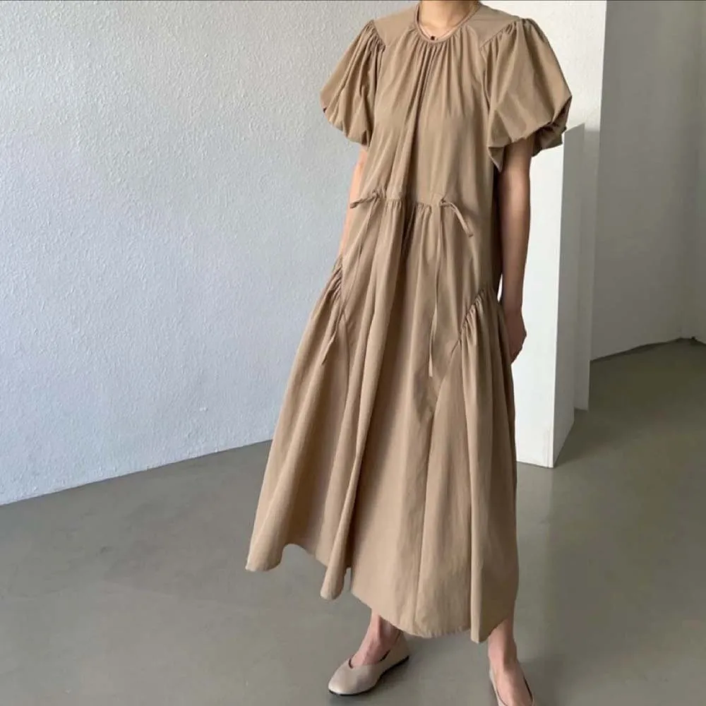 New Women Fashion Dress Casual Elegant Chic Short Sleeve Solid Color Pleated Patchwork Loose Pullover Summer Ladies A-line Dress
New Women Fashion Dress Casual Elegant Chic Short Sleeve Solid Color Pleated Patchwork Loose Pullover Summer Ladies A-line Dress