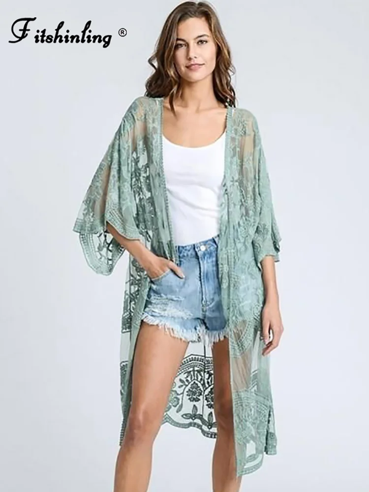 Fitshinling Flare Sleeve Lace Beach Kimono Swimwear BOHO Hollow Out Slim Sexy Cover-Up Bohemian Holiday Long Cardigans Women New
Fitshinling Flare Sleeve Lace Beach Kimono Swimwear BOHO Hollow Out Slim Sexy Cover-Up Bohemian Holiday Long Cardigans Women New