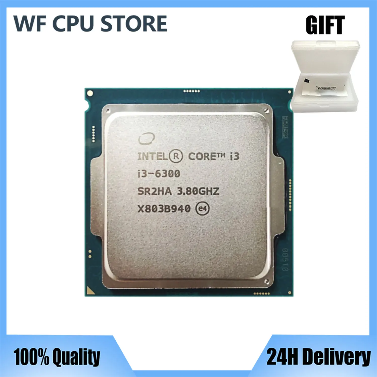 

Процессор Intel Core i3-6300 i3 6300 3,8 ГГц двухъядерный четырехпоточный, 4 Мб, 51 Вт, LGA 1151