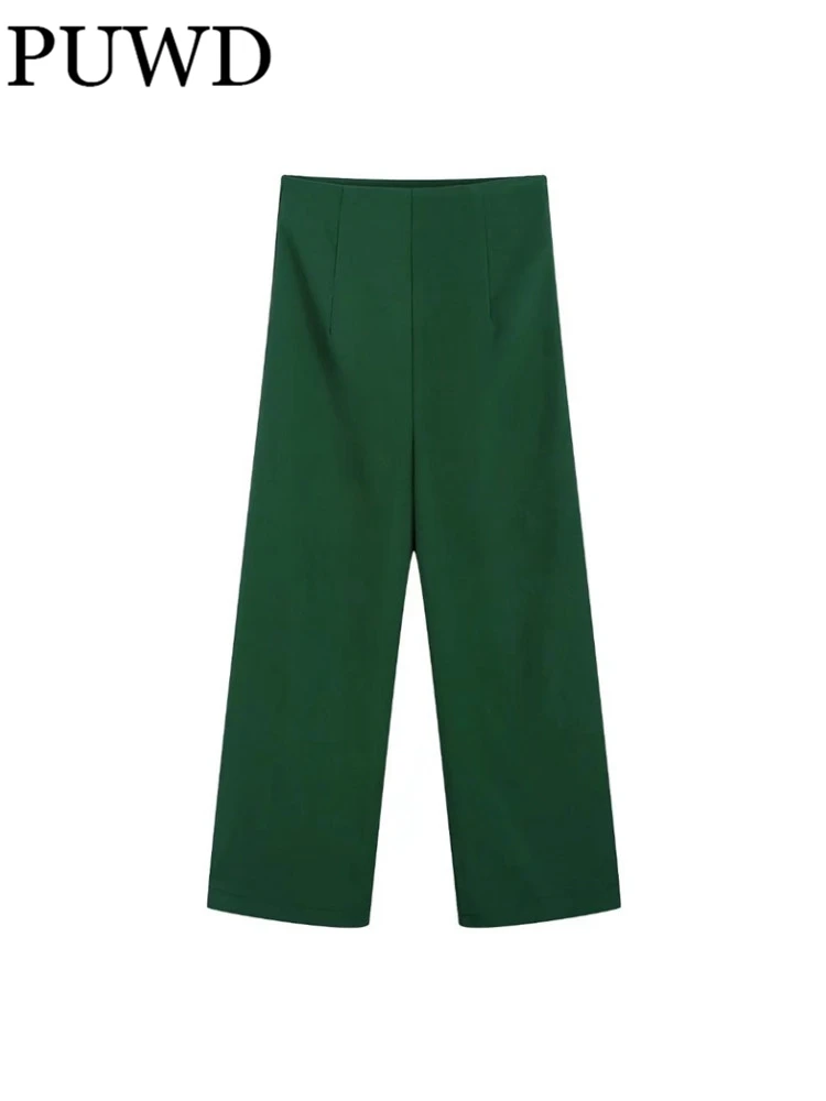 PUWD Women High Waist Straught Solid Color Pants 2022 Spring Fashion Ladies Casual High Street Pants Female Green Trousers
PUWD Women High Waist Straught Solid Color Pants 2022 Spring Fashion Ladies Casual High Street Pants Female Green Trousers