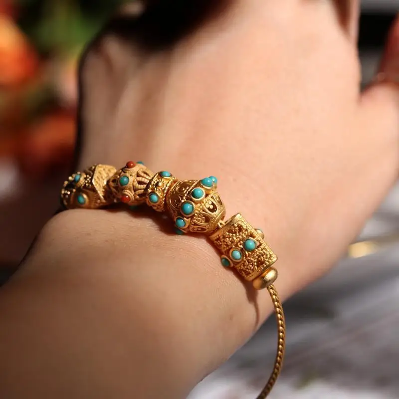 Golden Vintage Bracelet For Women Natural Stones Bangles Luxury High Quality Aesthetic Free Shipping Cute
Golden Vintage Bracelet For Women Natural Stones Bangles Luxury High Quality Aesthetic Free Shipping Cute