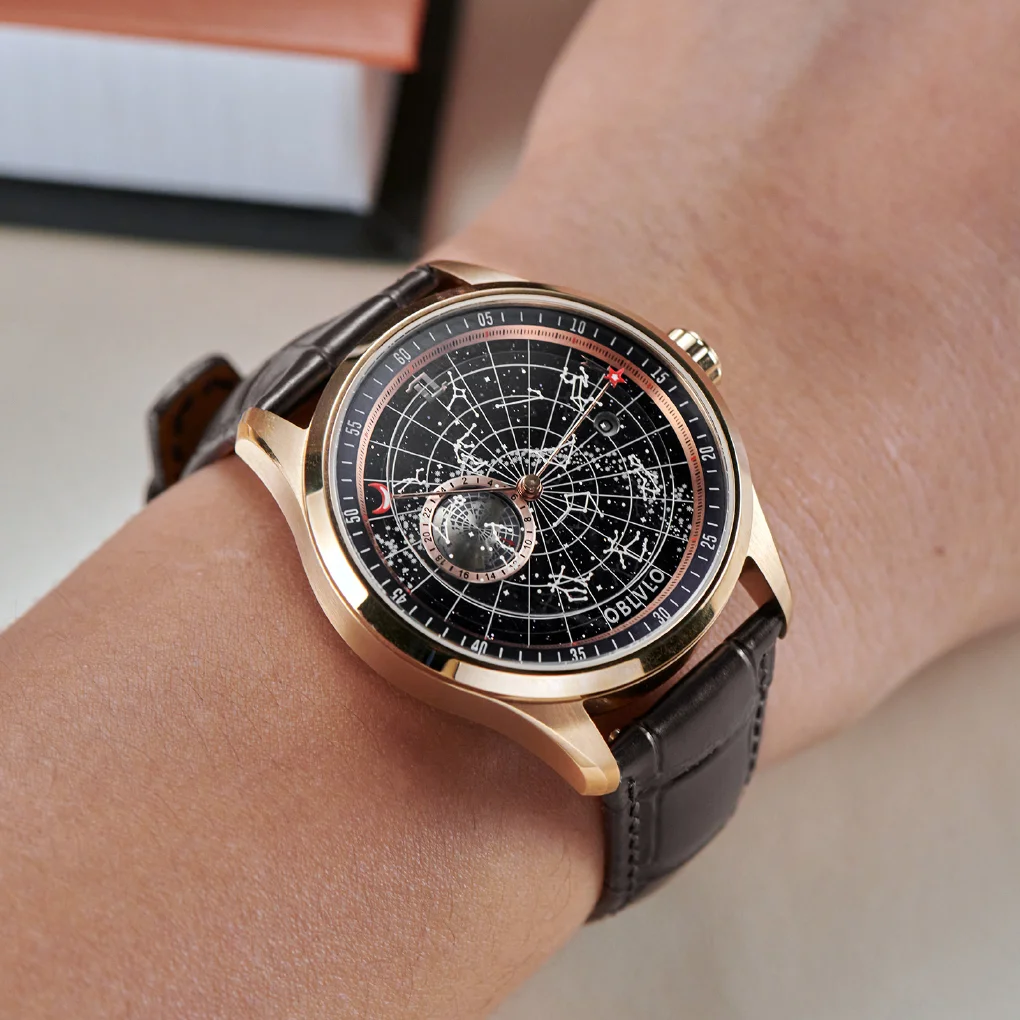 OBLVLO Fashion Men Automatic Mechanical Watch Luminous Earth Star Leather Strap Waterproof 12 Constellation Gift Clock GC
OBLVLO Fashion Men Automatic Mechanical Watch Luminous Earth Star Leather Strap Waterproof 12 Constellation Gift Clock GC