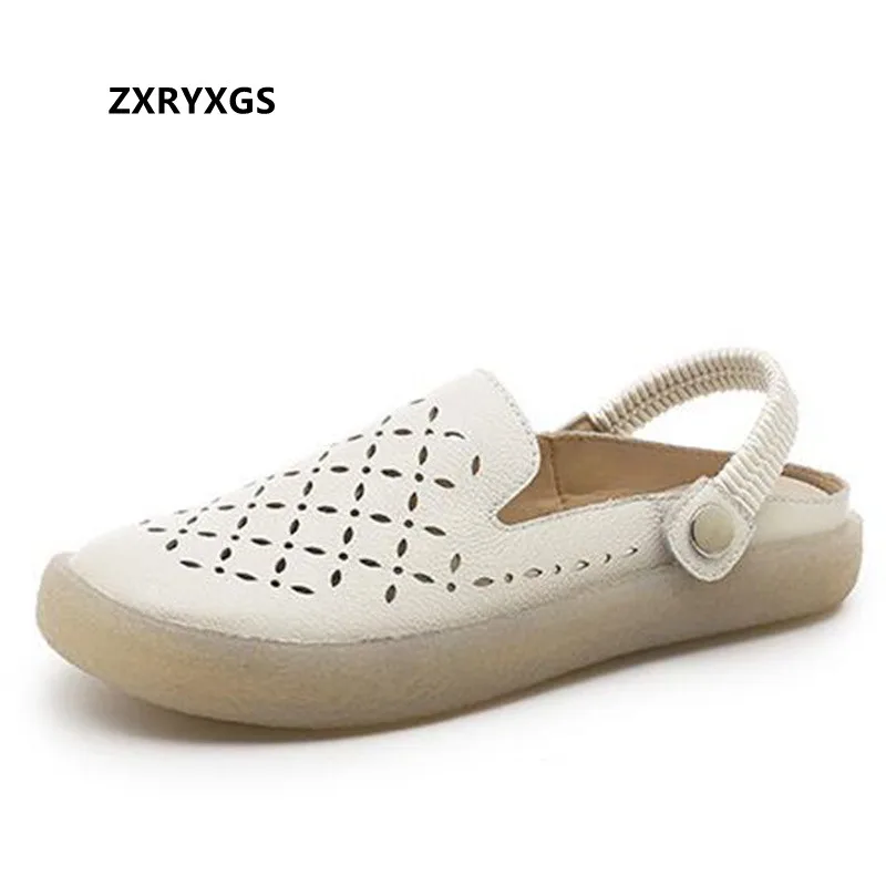 ZXRYXGS Top Cowhide Hollow Breathable White Sandals Comfort Soft Flat Sandals Outer Wear Slippers 2022 New Summer Women Sandals
ZXRYXGS Top Cowhide Hollow Breathable White Sandals Comfort Soft Flat Sandals Outer Wear Slippers 2022 New Summer Women Sandals