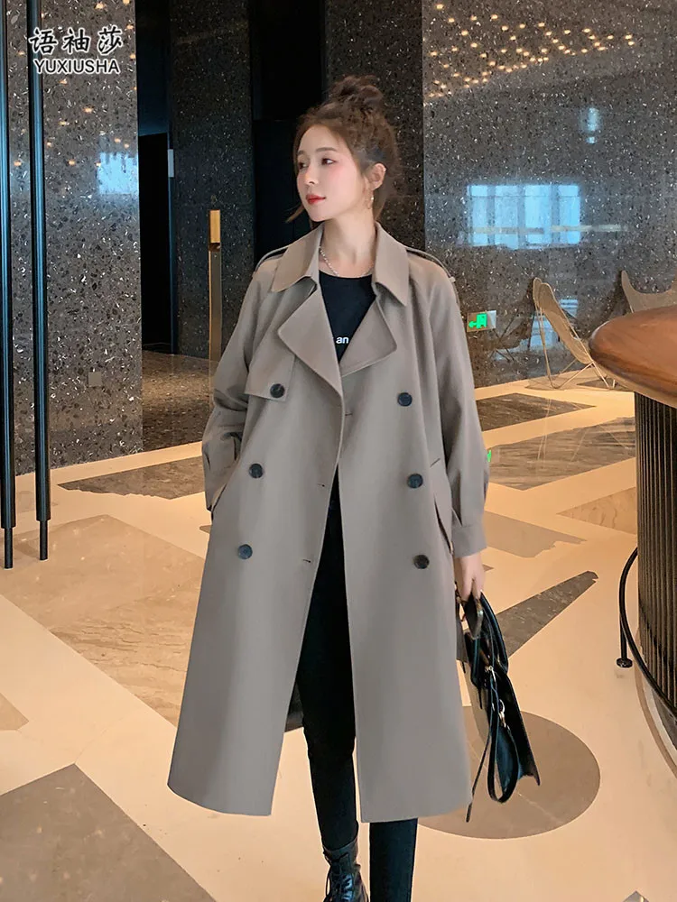 Spring Autumn Office Lady Trench Coat Korean Double Breasted Classic Style Lace-Up Female Elegant Women'S Windbreaker
Spring Autumn Office Lady Trench Coat Korean Double Breasted Classic Style Lace-Up Female Elegant Women'S Windbreaker