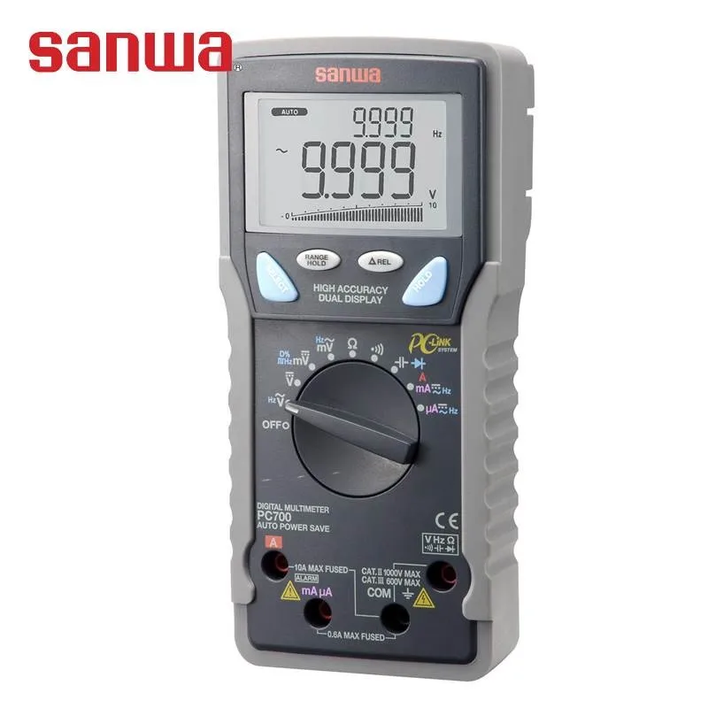 Цифровой мультиметр Sanwa PC700 (PC Link), двойной дисплей, точность 0.06%, абсолютно новый
Цифровой мультиметр Sanwa PC700 (PC Link), двойной дисплей, точность 0.06%, абсолютно новый