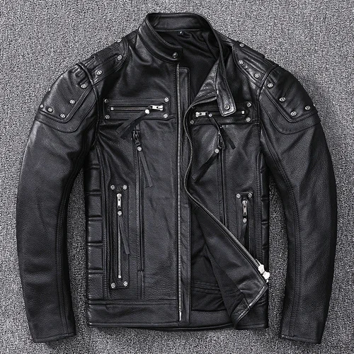 man jacket Motorcycle genuine cowhide leather jackets for men clothing bomber autumn coat 2023 chaquetas hombre LXR1047
man jacket Motorcycle genuine cowhide leather jackets for men clothing bomber autumn coat 2023 chaquetas hombre LXR1047