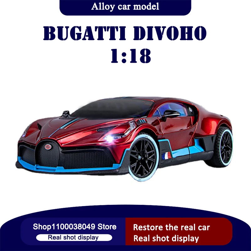 Модель спортивного автомобиля Bugatti DIVO 1:18, Литые металлические игрушечные автомобили, модель автомобиля, имитация звука и света, коллекция, п...
Модель спортивного автомобиля Bugatti DIVO 1:18, Литые металлические игрушечные автомобили, модель автомобиля, имитация звука и света, коллекция, п...