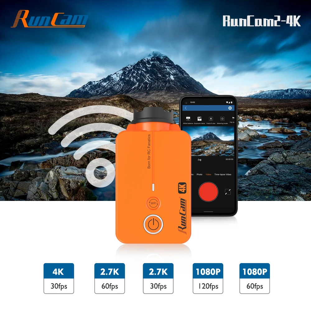 RunCam2 4K HD FPV Sports Action Camera WiFi APP Supported Drone Camcorder Mini Film Video Recorder for Quadcopter Accessories
RunCam2 4K HD FPV Sports Action Camera WiFi APP Supported Drone Camcorder Mini Film Video Recorder for Quadcopter Accessories