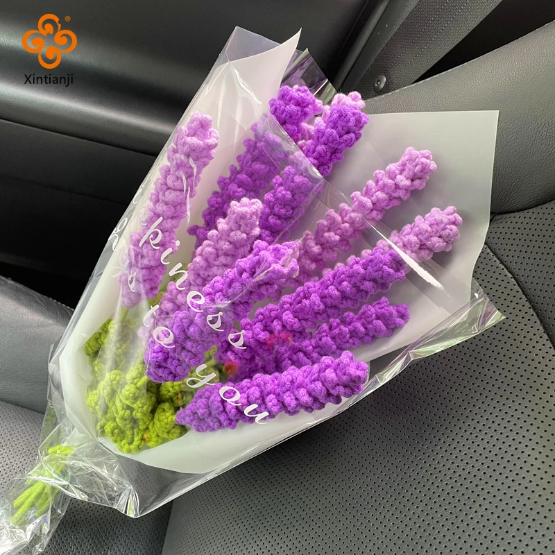 Handmade DIY Lavender Crochet Material For Adult Wrapped Yarn Homemade Gift Bouquet Hand-knitted Lavender Simulation Flower
Handmade DIY Lavender Crochet Material For Adult Wrapped Yarn Homemade Gift Bouquet Hand-knitted Lavender Simulation Flower