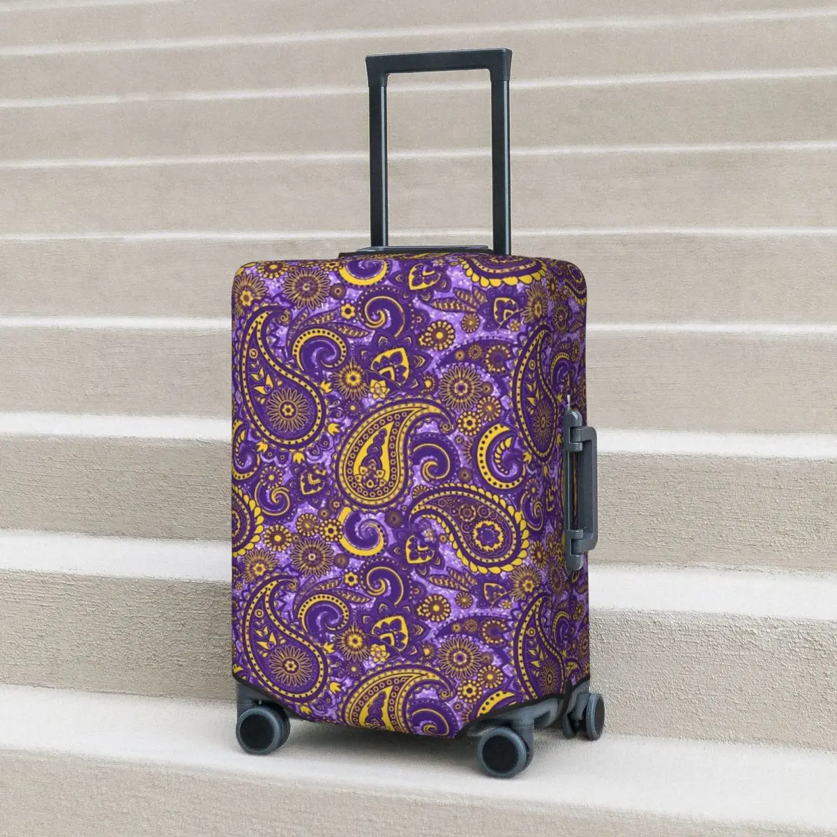 Vintage Paisley Suitcase Cover Holiday Purple Sparkle Print Useful Luggage Case Cruise Trip Protection
Vintage Paisley Suitcase Cover Holiday Purple Sparkle Print Useful Luggage Case Cruise Trip Protection