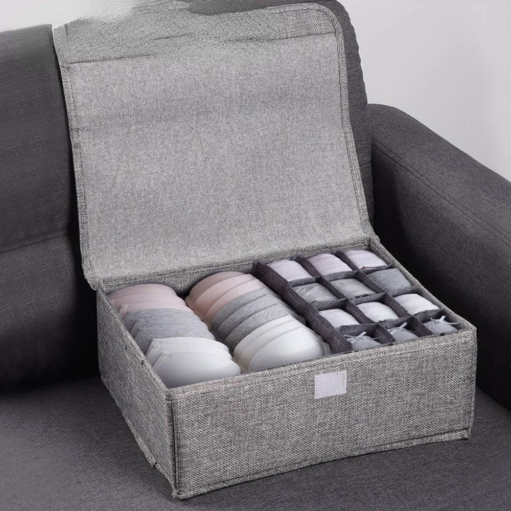 202213 Grid Foldable Underwear Storage Box with Lid Dividers Closet Dresser Clothes Drawer Organizer for Bras Scarves Ties Socks
202213 Grid Foldable Underwear Storage Box with Lid Dividers Closet Dresser Clothes Drawer Organizer for Bras Scarves Ties Socks