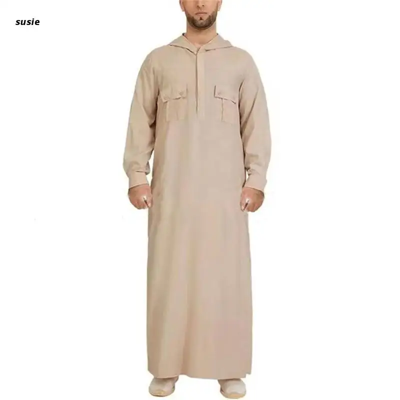 Muslim Clothing Middle East Jubba Thobe Islamic India Multi-pocket Hooded Kaftan
Muslim Clothing Middle East Jubba Thobe Islamic India Multi-pocket Hooded Kaftan