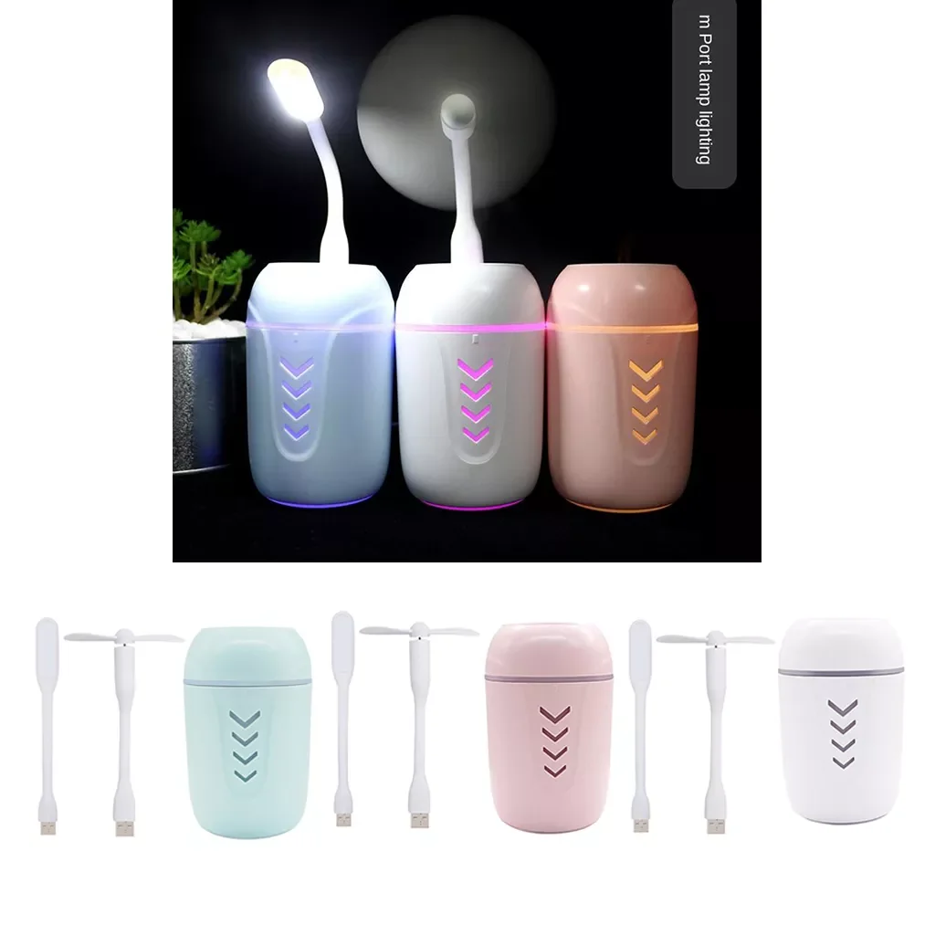 Portable Mini USB Humidifier 200ml Low Noise Humidifier with Colors Night Light and Mini Fan, USB Cable
Portable Mini USB Humidifier 200ml Low Noise Humidifier with Colors Night Light and Mini Fan, USB Cable