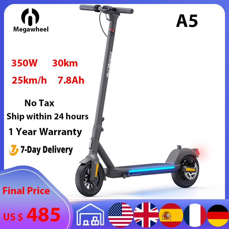 Megawheels A5 Electric Scooter For Adults 3-5 Day Delivery 350W Motor 25-30km Mileage 40km Electric Scooter For Adults/Teens
Megawheels A5 Electric Scooter For Adults 3-5 Day Delivery 350W Motor 25-30km Mileage 40km Electric Scooter For Adults/Teens