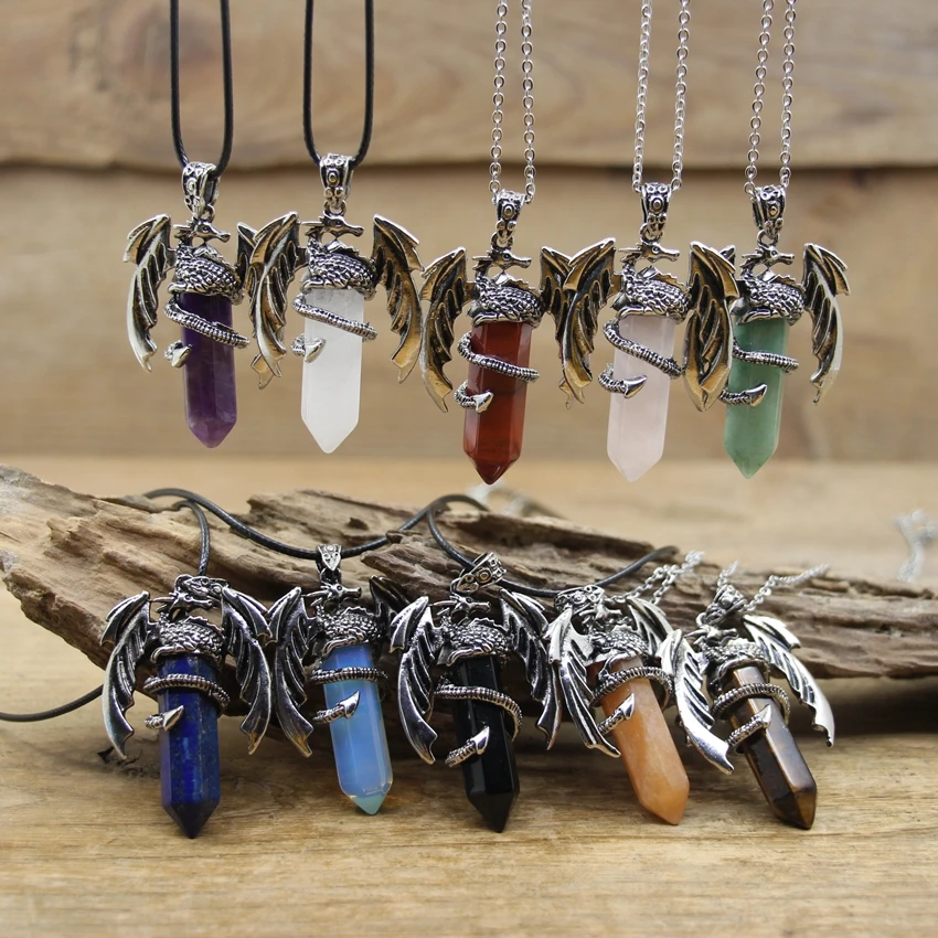 Dragon Man Necklace Gem Stone Healing Crystal Hexagonal Pendant Lapis Amethysts Animal Vintage Jewelry For Women
Dragon Man Necklace Gem Stone Healing Crystal Hexagonal Pendant Lapis Amethysts Animal Vintage Jewelry For Women