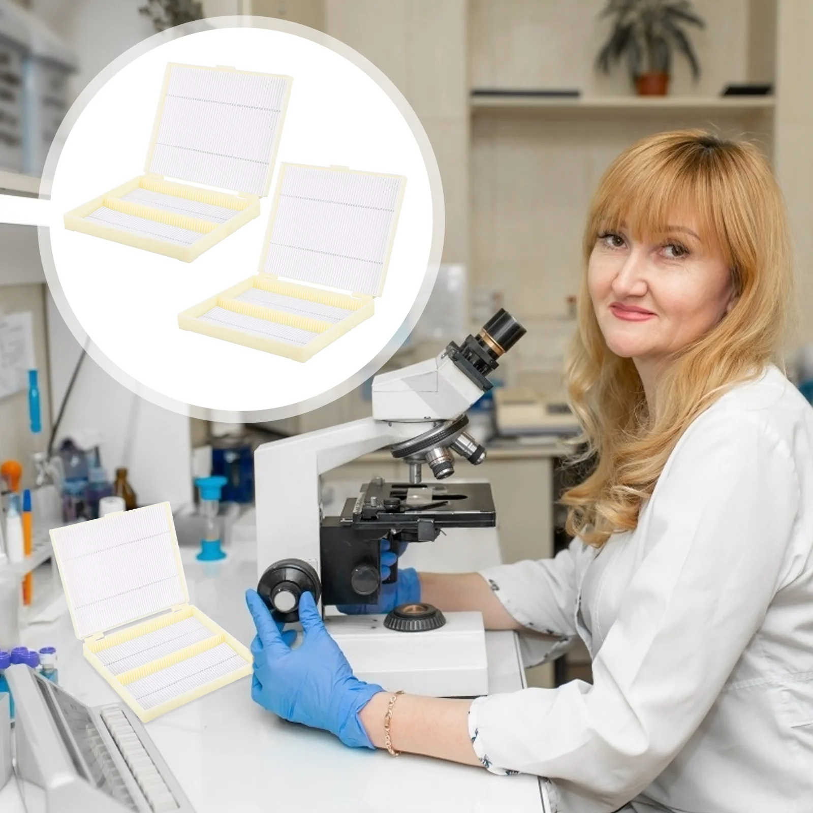 2pcs Multi Slots Microscope Slide Box Slide Storage Holder Slide Storage Container
2pcs Multi Slots Microscope Slide Box Slide Storage Holder Slide Storage Container