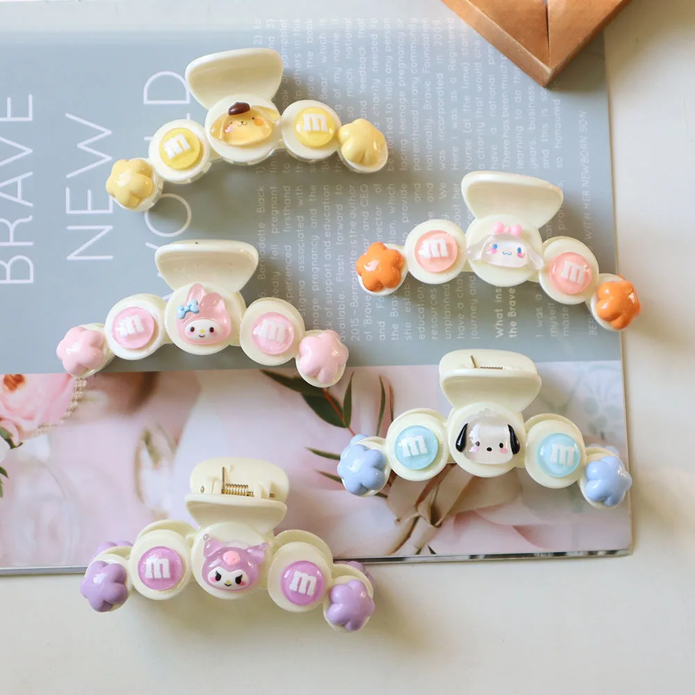 Sanrio Kawaii Anime Characters Kuromi Mymelody Cinnamoroll Pompom Purin Transparent Shark Clip Cute Girl Heart Hair Clip 
Sanrio Kawaii Anime Characters Kuromi Mymelody Cinnamoroll Pompom Purin Transparent Shark Clip Cute Girl Heart Hair Clip