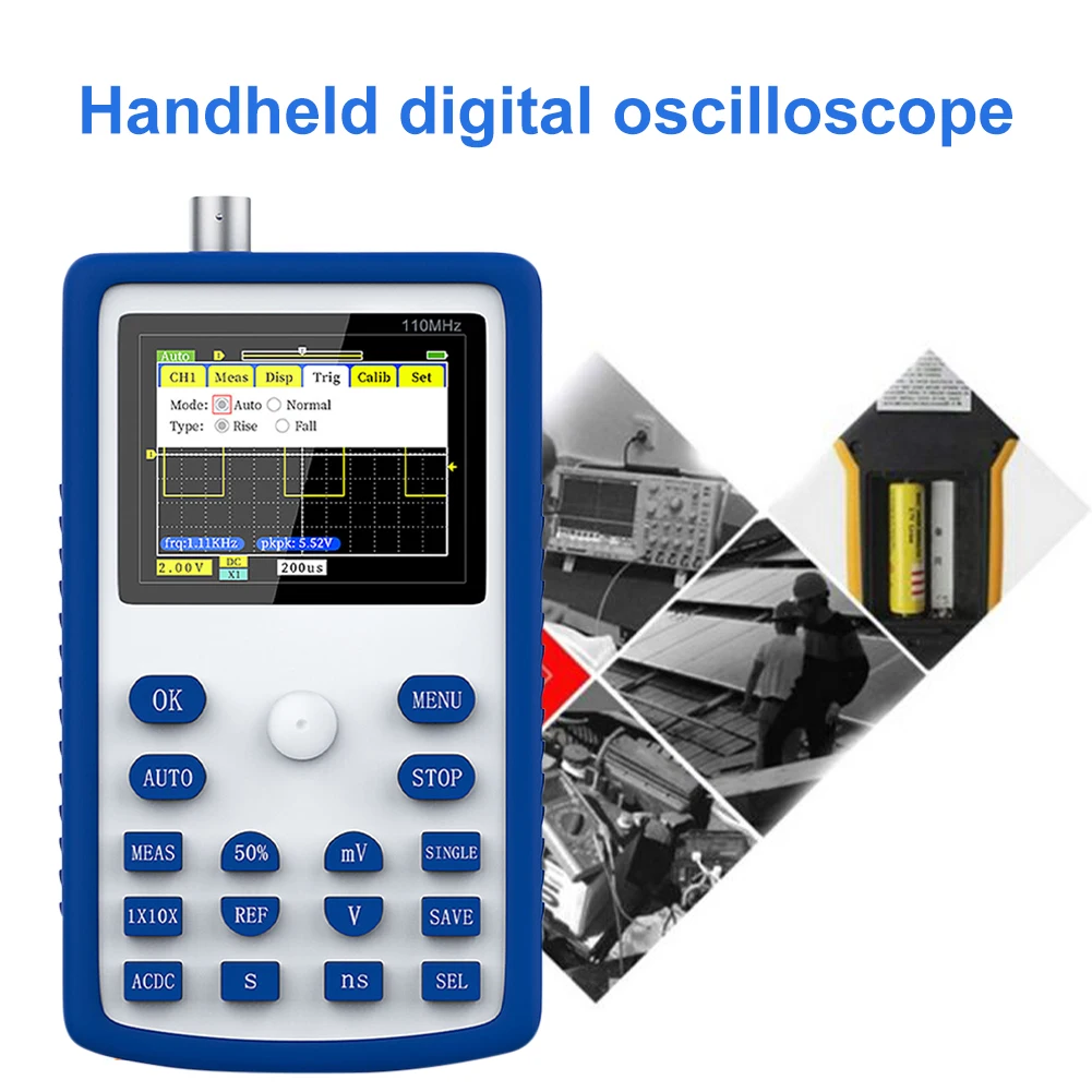 FNIRSI 1C15 2.4 Inch Screen Professional Digital Oscilloscope 500MS/s Sampling Rate 110MHz Analog Bandwidth Waveform Storage
FNIRSI 1C15 2.4 Inch Screen Professional Digital Oscilloscope 500MS/s Sampling Rate 110MHz Analog Bandwidth Waveform Storage