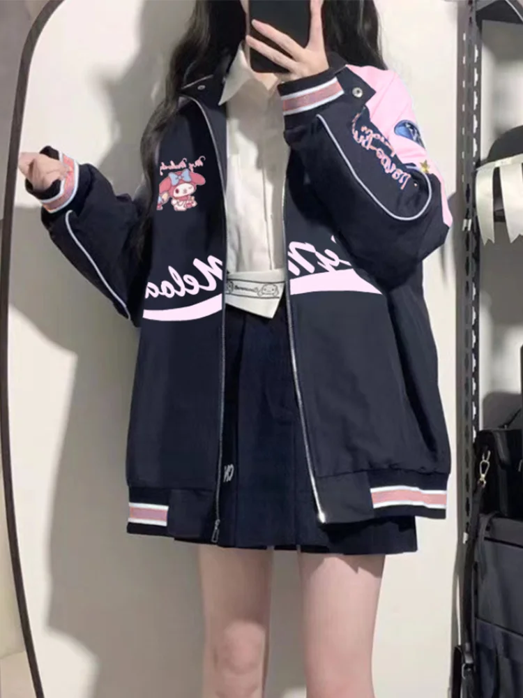 My Melody Cinnamoroll Jacket Kawaii Sanrio Biker Baseball Uniform Y2k Women Trend Fashion Bomber Jacket Vintage Streetwear
My Melody Cinnamoroll Jacket Kawaii Sanrio Biker Baseball Uniform Y2k Women Trend Fashion Bomber Jacket Vintage Streetwear